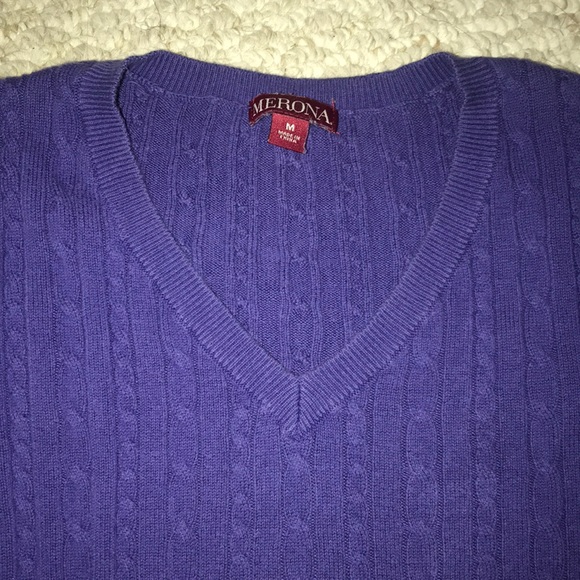 Blue, medium, Merona rib-knit sweater. - Picture 2 of 3